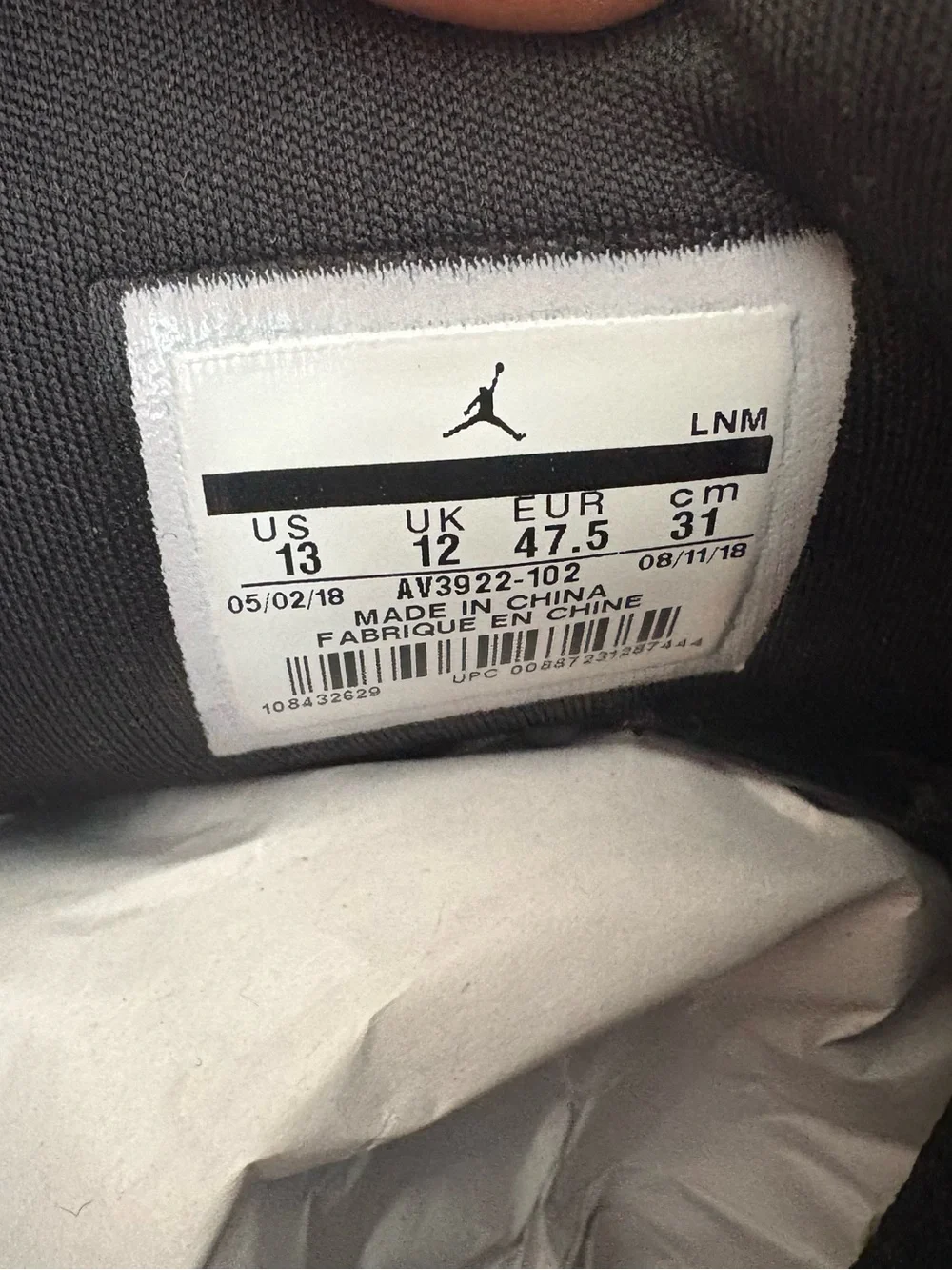 Air Jordan Legacy 312 - Size 13 White/Baroque Brown-Wheat